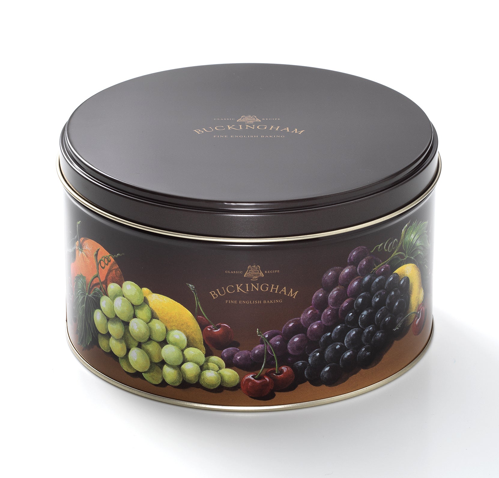 Exclusive gift tin for fruit cake.