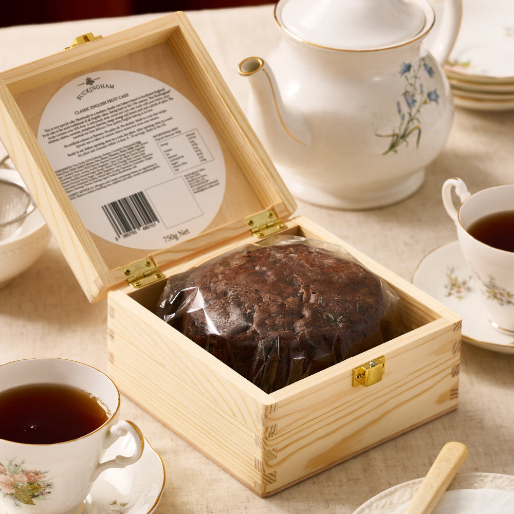 Classic English Fruit Cake in Wooden Gift Box 750g