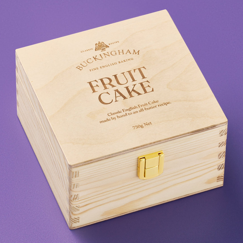 Classic English Fruit Cake in Wooden Gift Box 750g